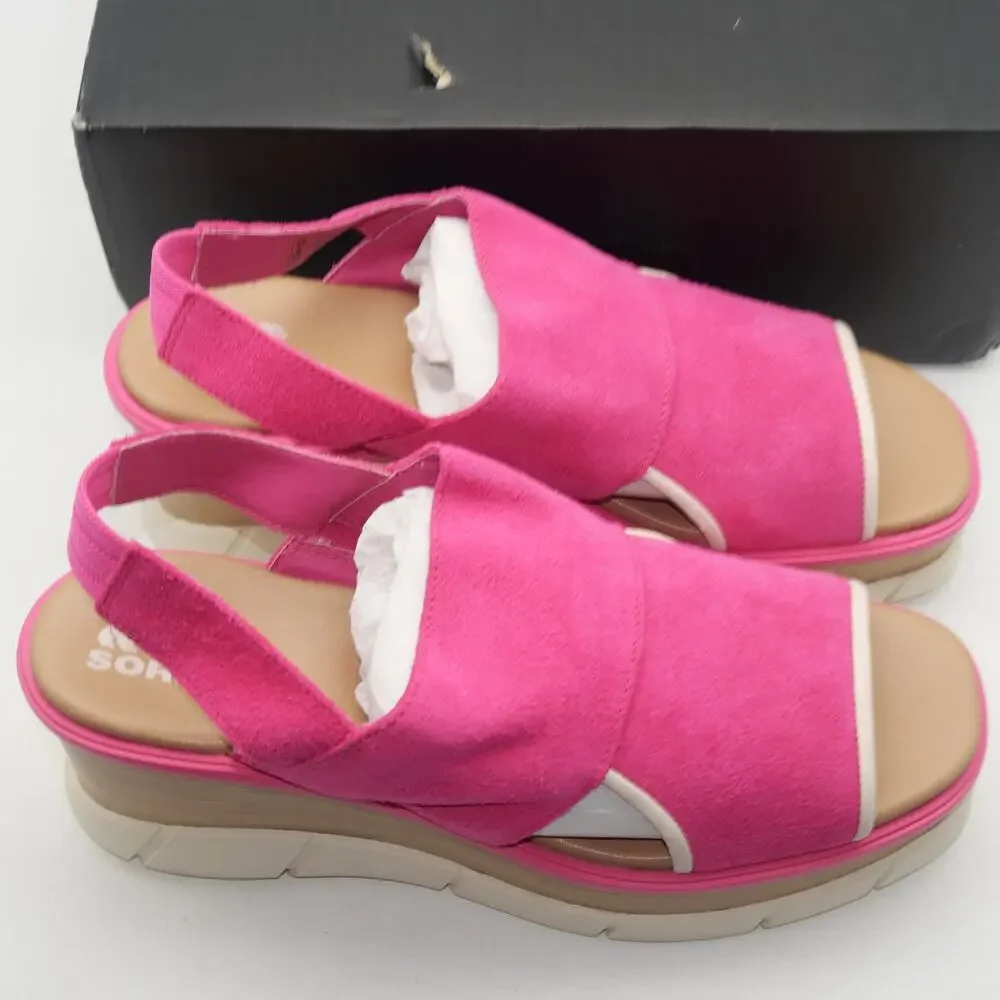 NEW Sorel Women's 11 Joanie III Slingback Platform Strap Sandals Fuschia Pink - Picture 8 of 9